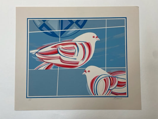 Portafolio Palomas: (2 palomas en rojo, blanco y azul)